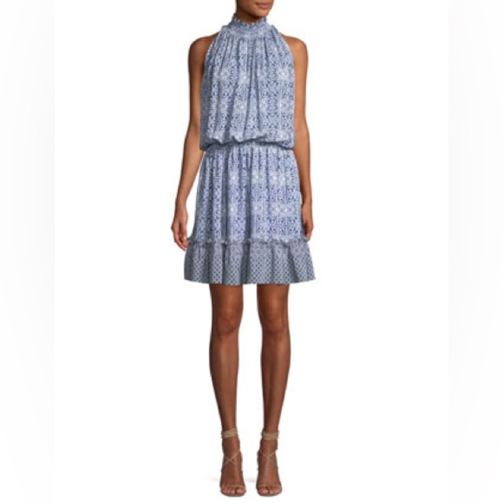 Shoshanna Beatrice sleeveless silk Blouson mini dress S